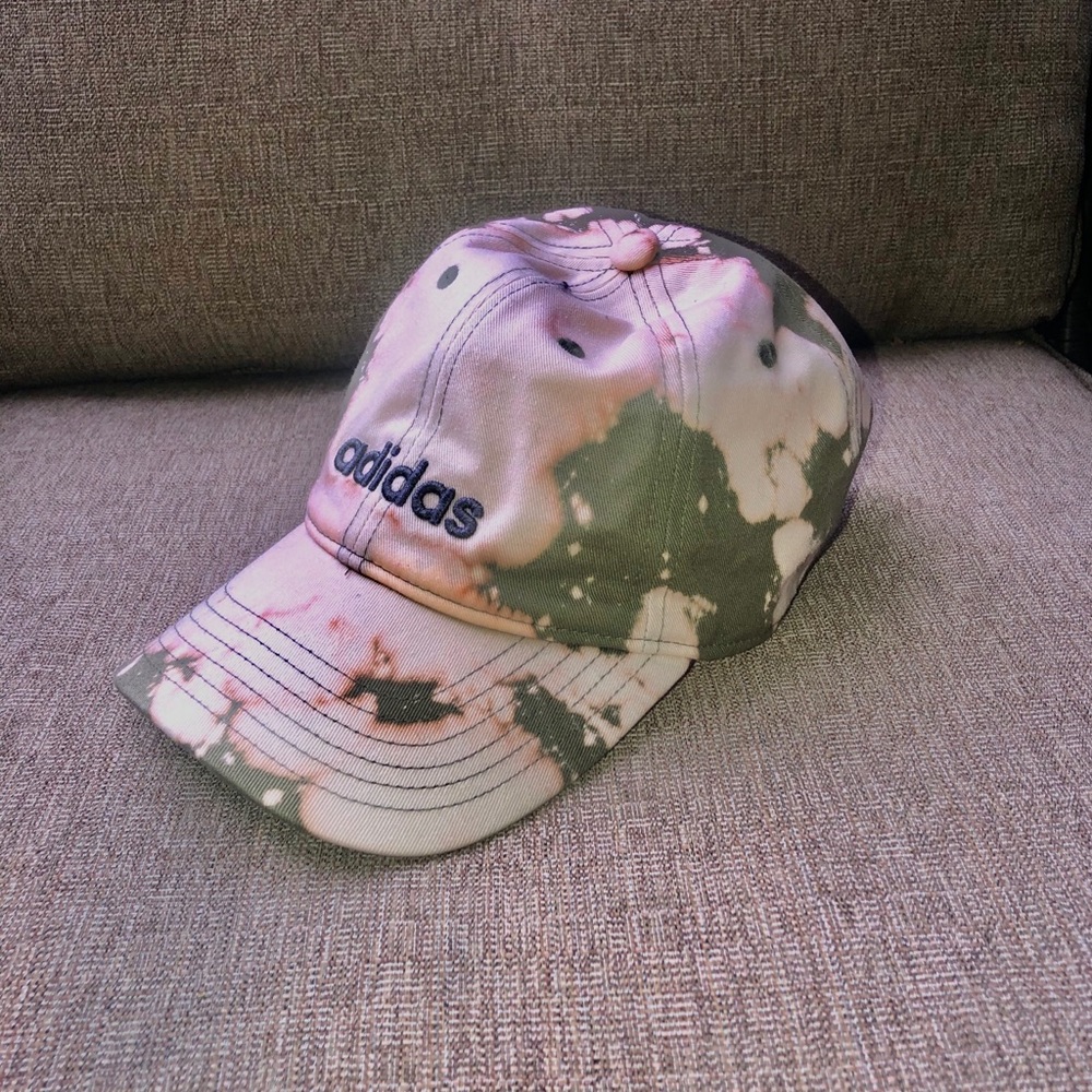 Bleach dyed adidas hat🧢